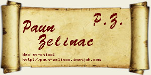 Paun Zelinac vizit kartica